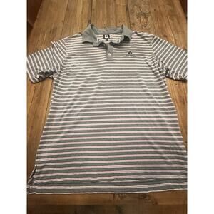 Footjoy Men’s Golf Polo Size XL Striped Old Trail Golf Club Shirt Performance
